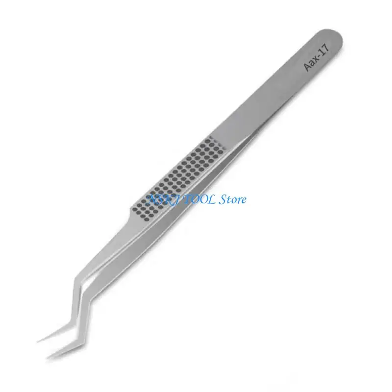 

L8RC Chip Tin Planting Positioning Stainless Steel Tweezers Hardness For Soldering And IC Chip Repair Pliers Tool Hardness