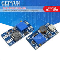 MT3608 DC-DC Adjustable Boost Module 2A Boost Plate Step Up Module with MICRO USB 2V-24V to 5V 9V 12V 28V