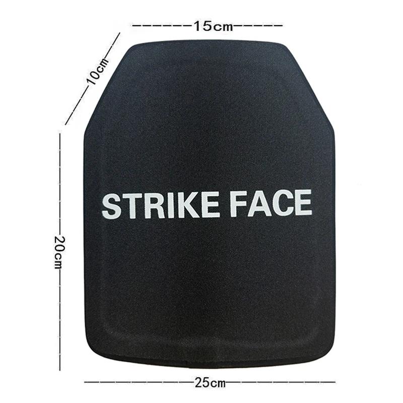 Pure PE Bulletproof Plate 10X12inch Tactical Insertion Plate Backpack Deck Against AK47X7.62mm Body Armor