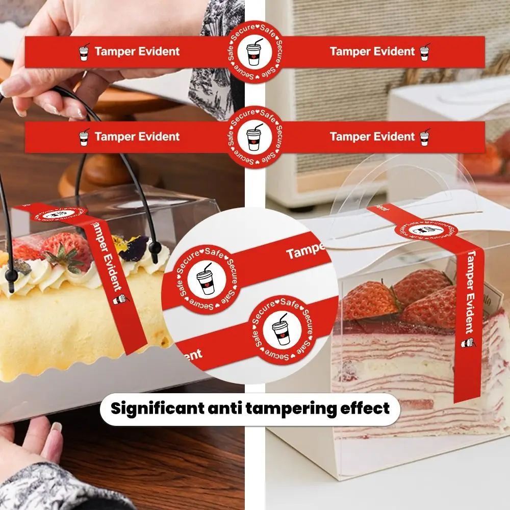Self-Adhesive Food Retail Package Seal Stickers Handmade Waterproof Handicraft Labels Cute Long Label Tamper Evident Seal Labels