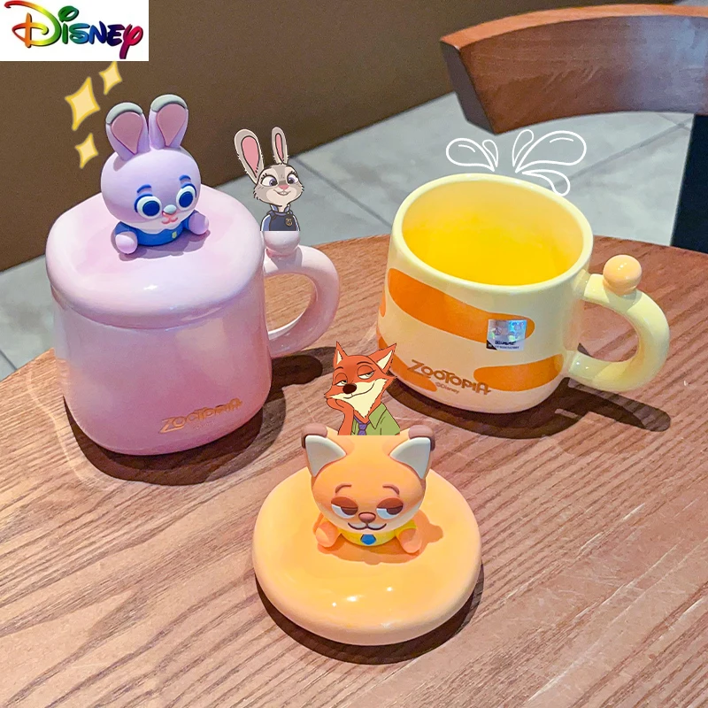 

Disney Zootopia Ceramic Mug Judith Nick Cartoon Creative Couple Light Luxury Premium Pair Cup Birthday Gift Collection