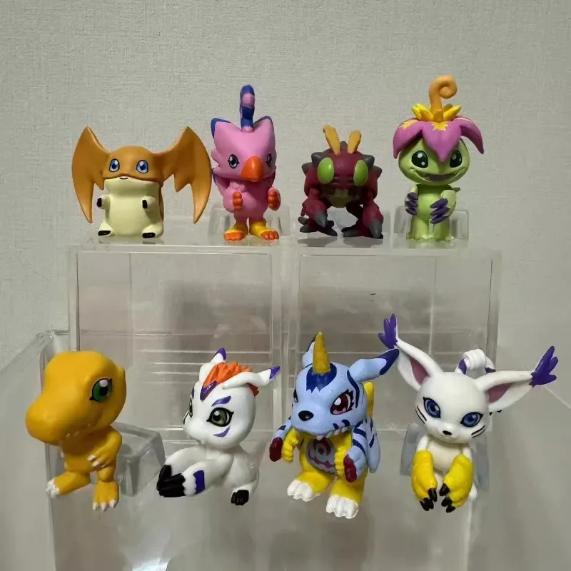 Digimon Adventure Gashapon Toys Tailmon Patamon Palmon Piyomon Tokomon Agumon Lovely Figure Model Ornaments Toys