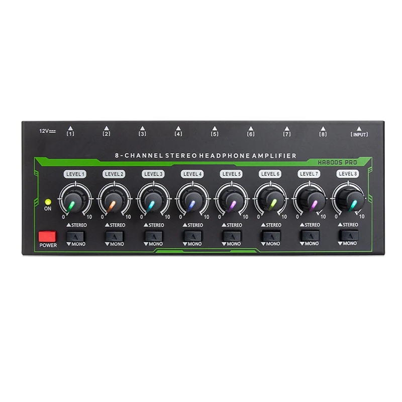 

CEA 8 Channels Mini Stereo Headphone Amplifier HA800S PRO Ultra-Compact Audio Amplifier With Power Adapter