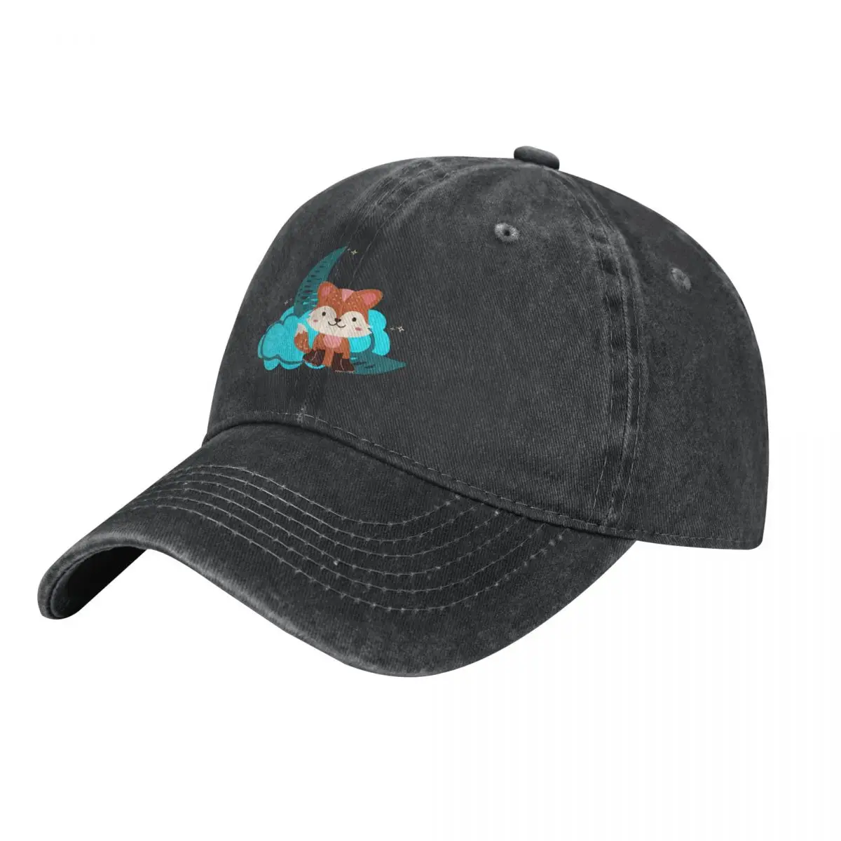 

Fox of blue Cowboy Hat Hood |-F-| black Brand Man cap Caps For Women Men's
