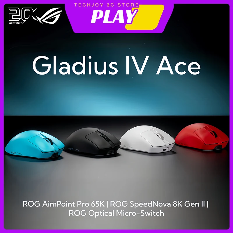 ROG Gladius 4 Ace Wireless Gaming Mouse 8K Polling Rate Optical Micro Switches 4 Colors Ergonomic Gaming Mouse FPS Gamers Mice