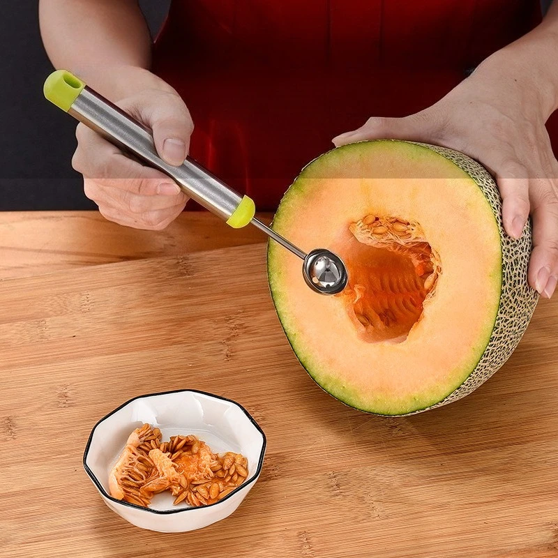 

2 pcs Melon Baller Scoop Watermelon Scooper Spoon Ice Cream Tool Melons Pp Scoops