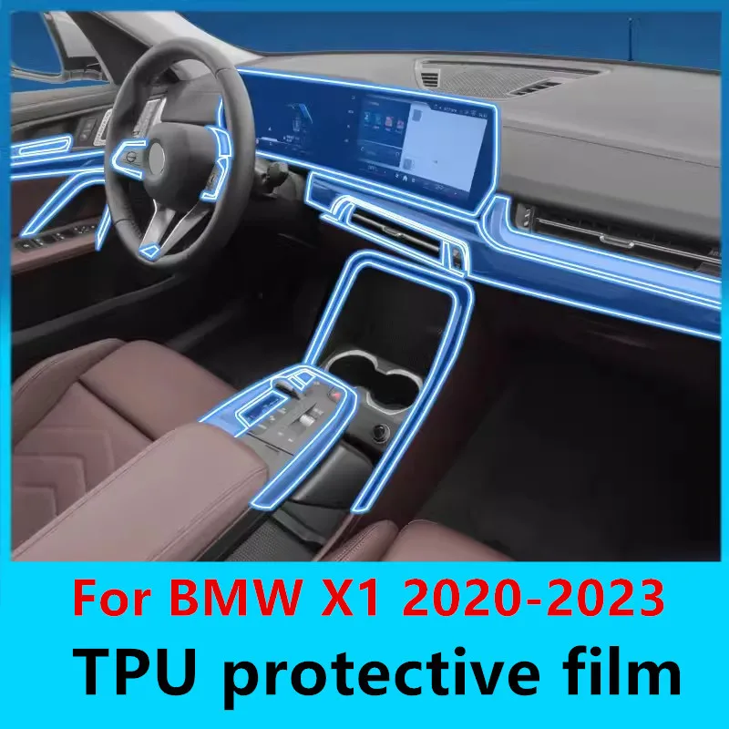 

Car Interior Center console Transparent TPU Protective film Anti-scratch Repair film For BMW X1 F48 2021-2023 Auto Accessories