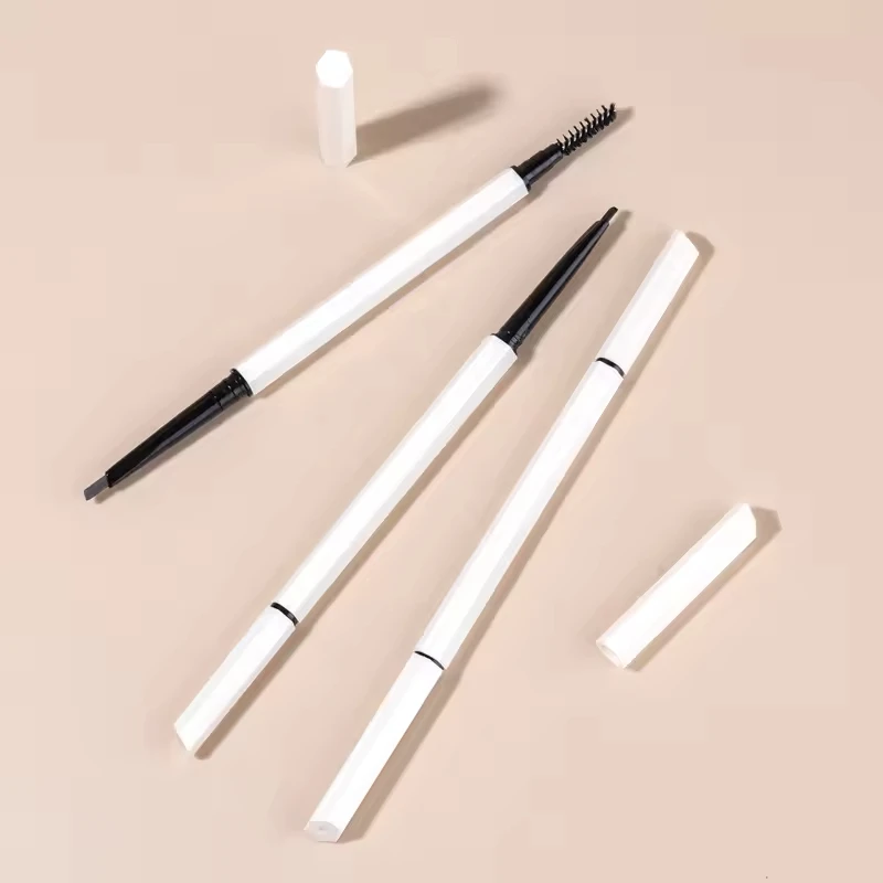 50pcs Custom Logo Ultra-Fine 5-Color Automatic Dual-Head No-Sharpen Neutral Eyebrow Pencil Brush Mineral Based Private Label
