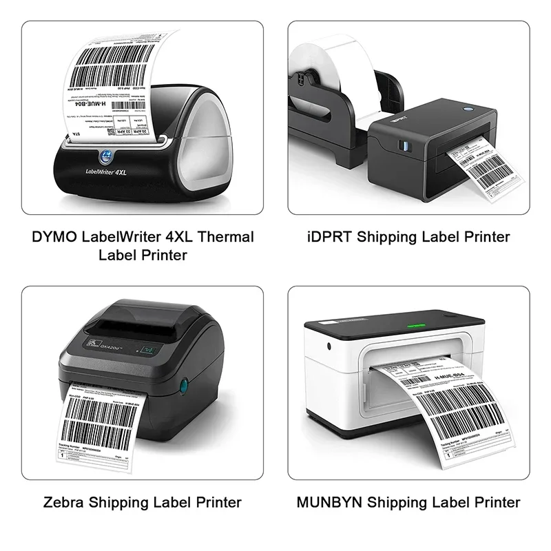 LKX 4"x6" Thermal Shipping Labels All-Purpose Label Paper Sticker Self-adhesive Waterproof Oil-Proof Thermal Rolls Label