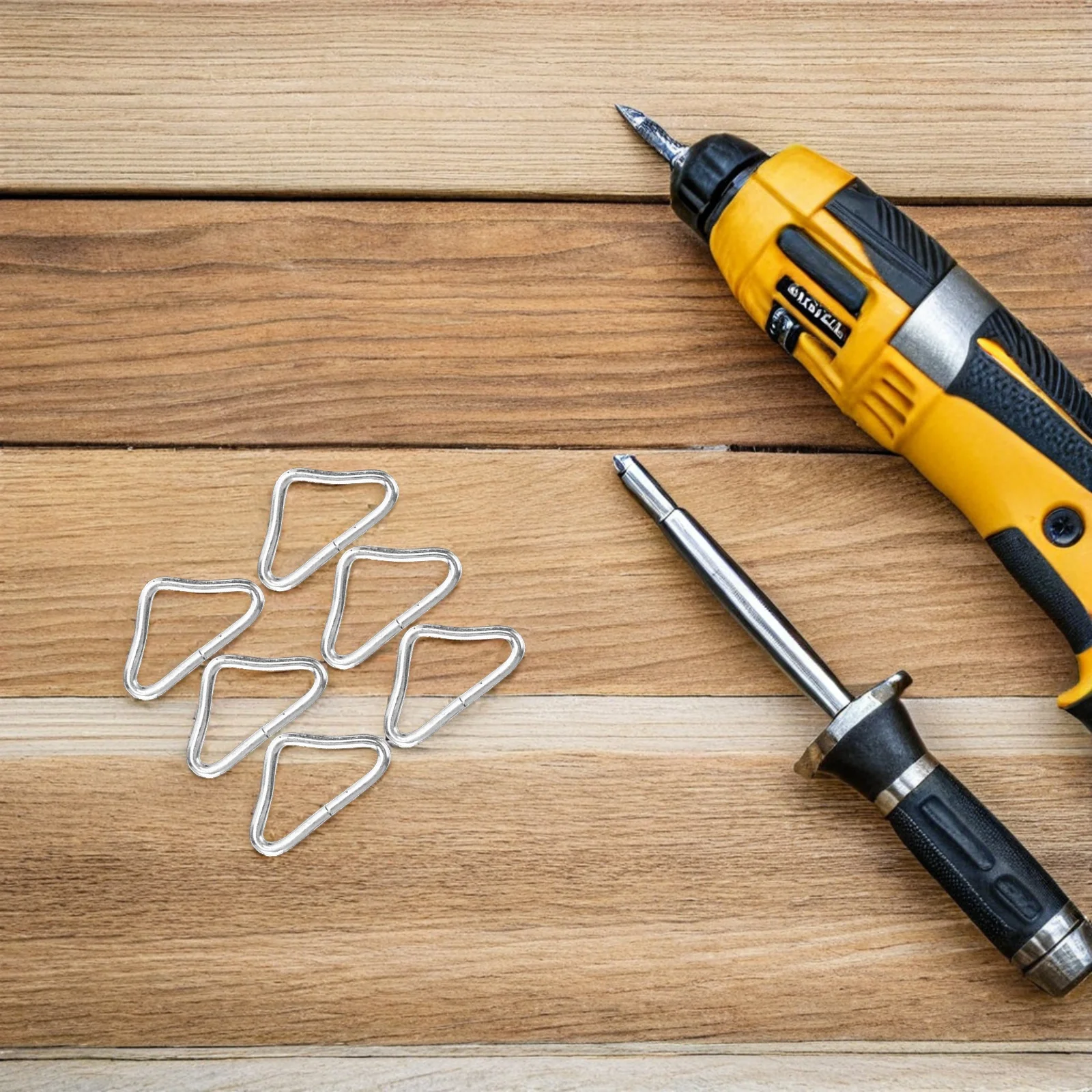 

72Pcs Trampoline Repair Parts Metal Triangle Buckle Rings Steel Welded Triangle Clips for Trampoline Mat Replacement Accessories