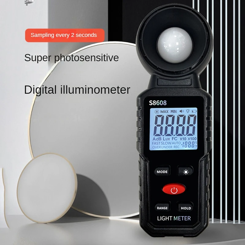 Digitale Verlichtingssterkte Lichtmeter Tester 200.000Lux Meter Luxmeter Verlichting Intensiteit Helderheid Meetinstrument Gemakkelijk te gebruiken