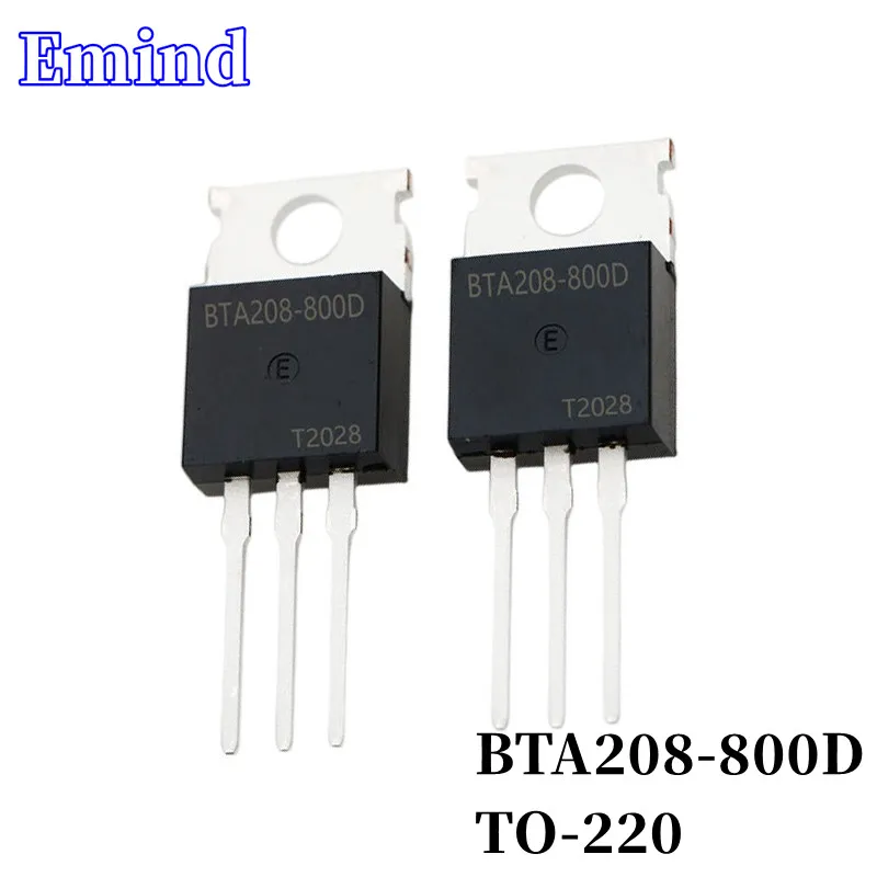 

10Pcs BTA208-800D BTA208 Thyristor TO-220 8A/800V DIP Triac Large Chip