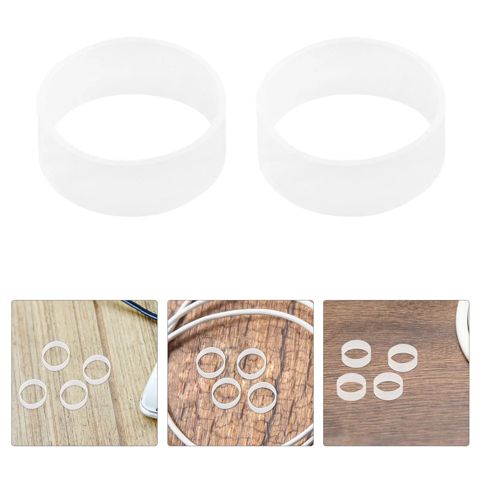 500pcs Silicone Cable Ties – Smooth, Flexible & Reusable Elastic Straps for Cables, Chargers, Headphones