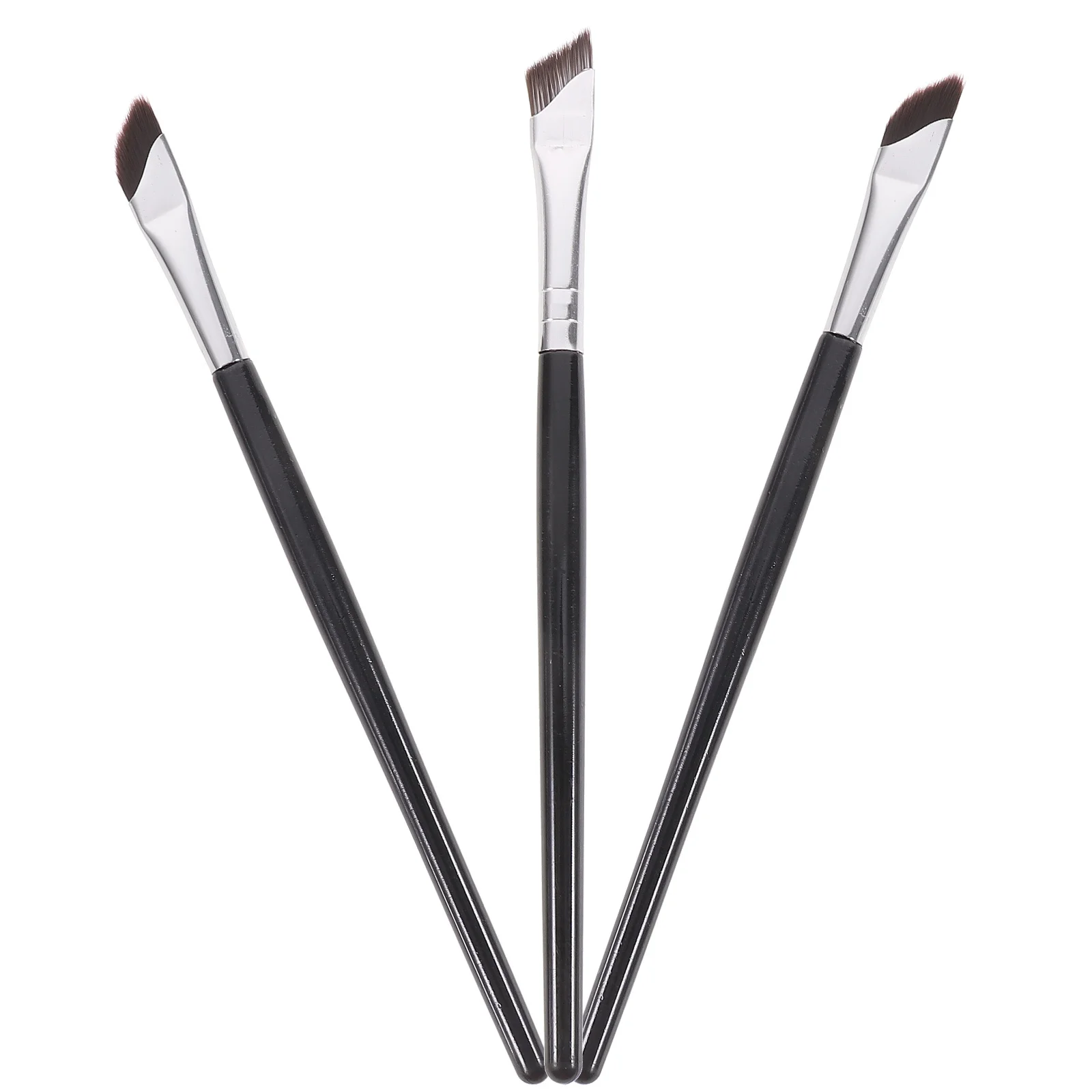 3개입 각진 아이라이너 브러시 세트 프리미엄 아이섀도우 및 눈썹 어플리케이터 도구 강력하고 사용하기 쉬운 데일리 키트