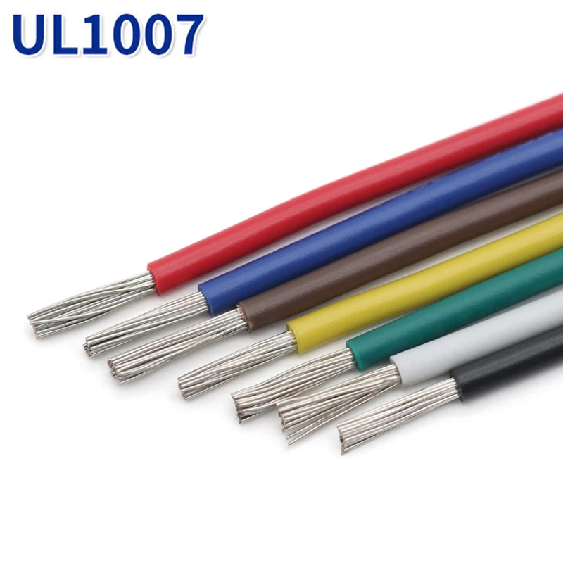 AWM UL1007 vw 1 Cable 18awg 20awg 22awg 24awg 28awg 30awg 80c 300v Flexible pvc ul 1007 Multi Core Tinned Copper Electronic Wire