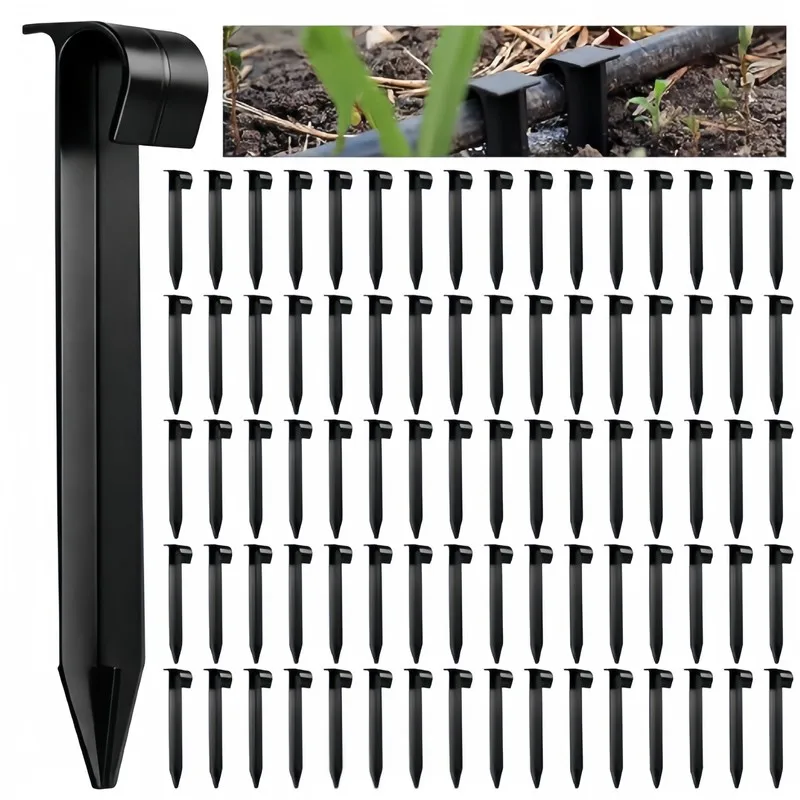 60pcs Water Pipe Fixing Stake Sturdy Fix Drip Hose/Garden Hose For Courtyard/Garden/Vegetable Irrigation Easy Install Durable