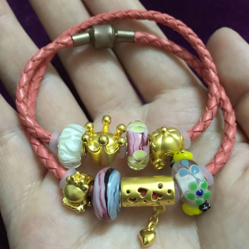 2meters colorful Braided Genuine Leather Bracelet Findings 3/4/5/6mm Round Leather Cord String Rope DIY Necklace Bracelet Making