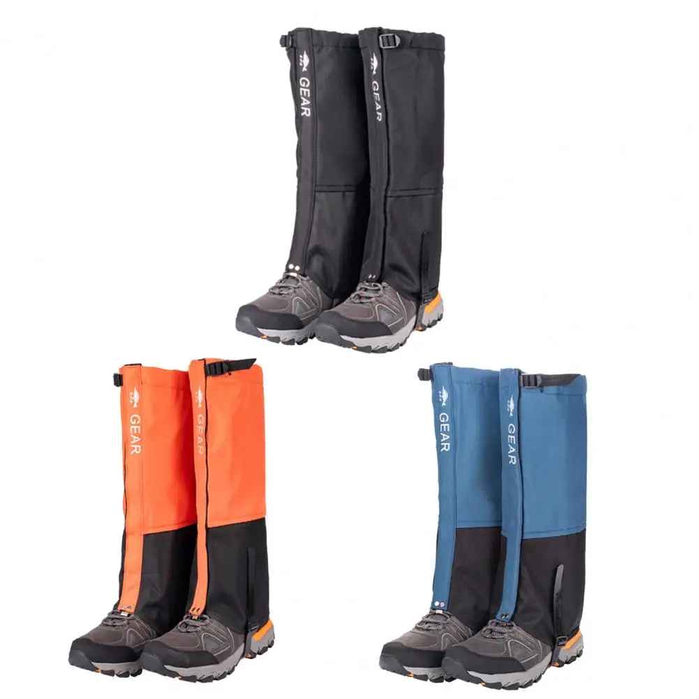 Waterproof Leg Gaiters Breathable Adjustable Leg Gaiters Water-resistant Snow Boot Guards with Fastener Tape for Camping Hiking