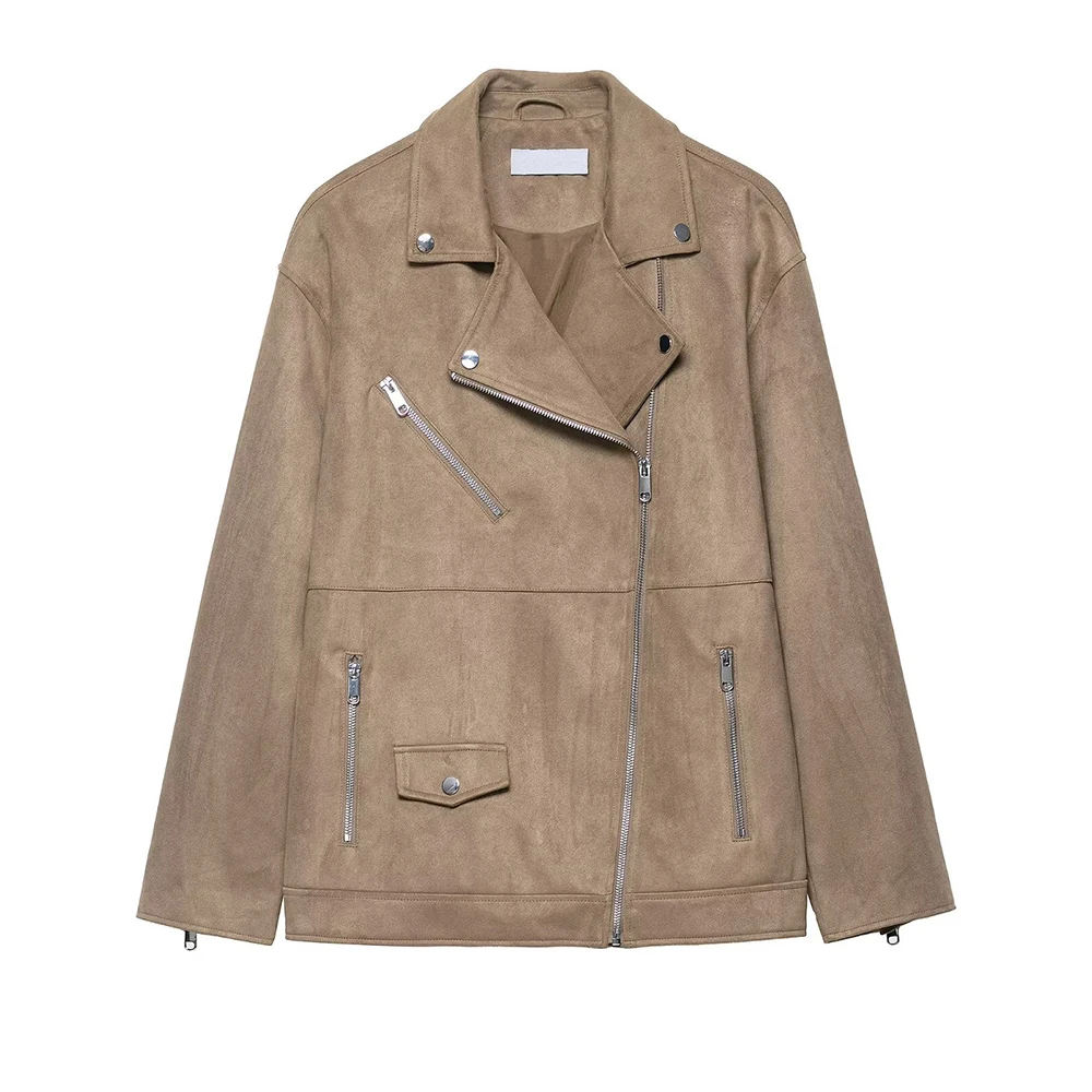 

Fashionable Biker Jacket Top Trendy Women's Clothing For Spring Autumn Winter