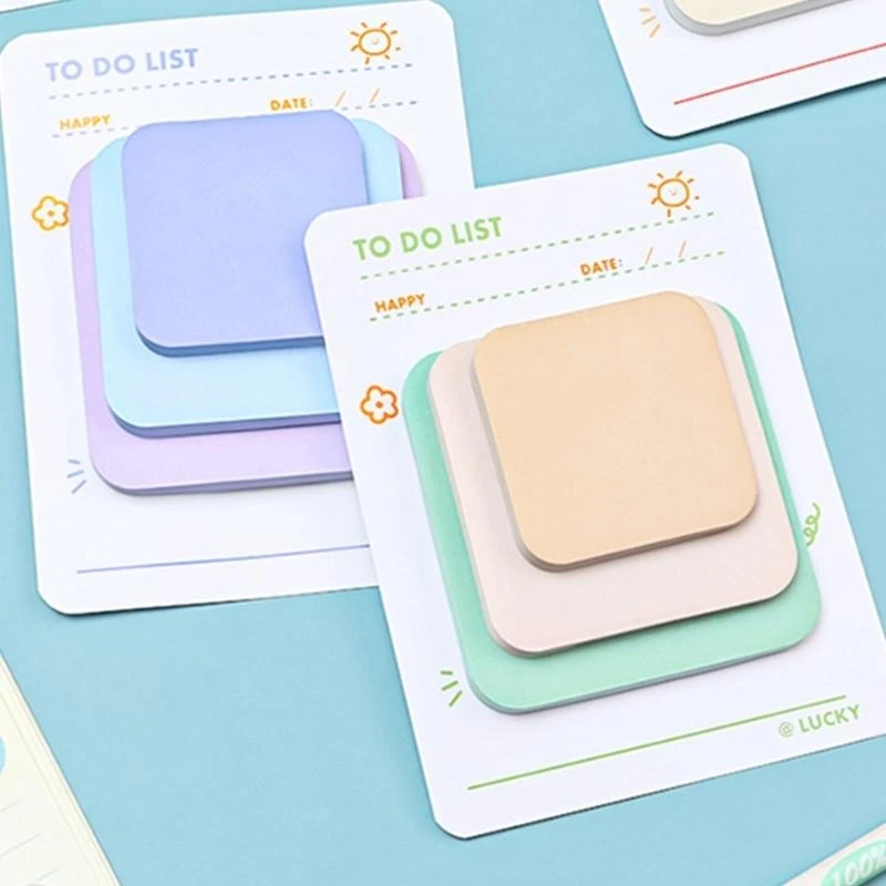 Estético note pegajoso note memorandos adoráveis ​​notas pegajosas material escritório escolar