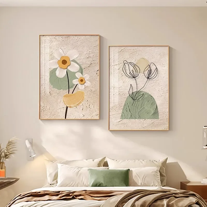 

Bedroom Bedside Painting Abstract Flower Master Bedroom Background Wall Decorative Painting