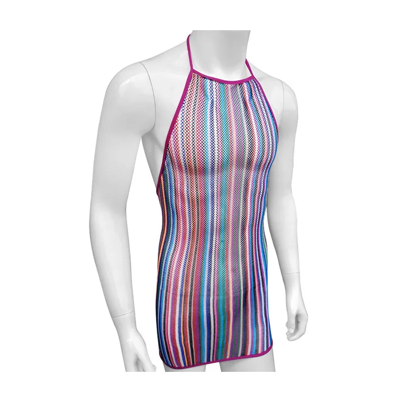 

Экзотические сорочки с открытой спиной, Babydoll, прозрачное полосатое сексуальное женское белье, мужское прозрачное экзотическое мини-платье, ночная рубашка