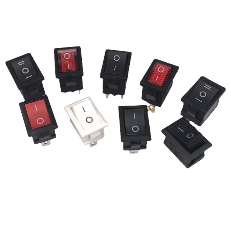 KCD1 15*21mm Switch Rocker Electric Switch 230 Volts Switch CQC KCD1 with Colorful Button  2PIN ON OFF Function