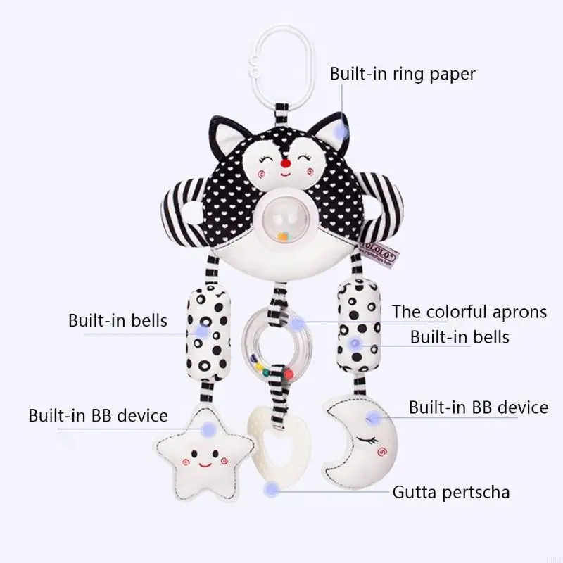 E06F BABY passeggino per passeggino per giocattolo giocattolo Pram Porta a pendente Animale Cartoon per bambini per neonati Grib