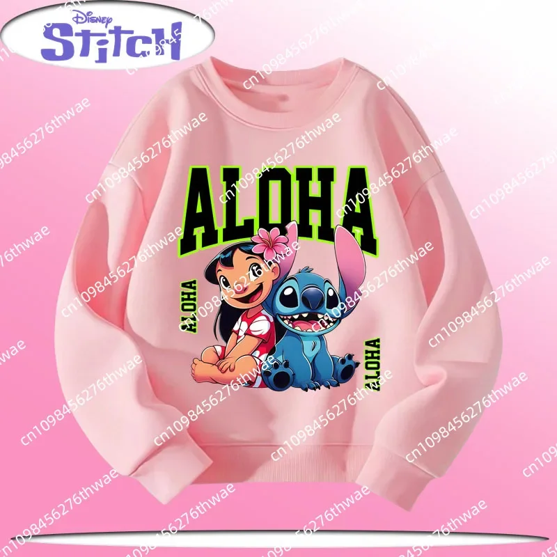 

Edition Disney Children's Crewneck Sports Shirt - Stitch Boys' and Girls' Casual Hooded Sweatshirt - Fall/Winter Pullover Shirt