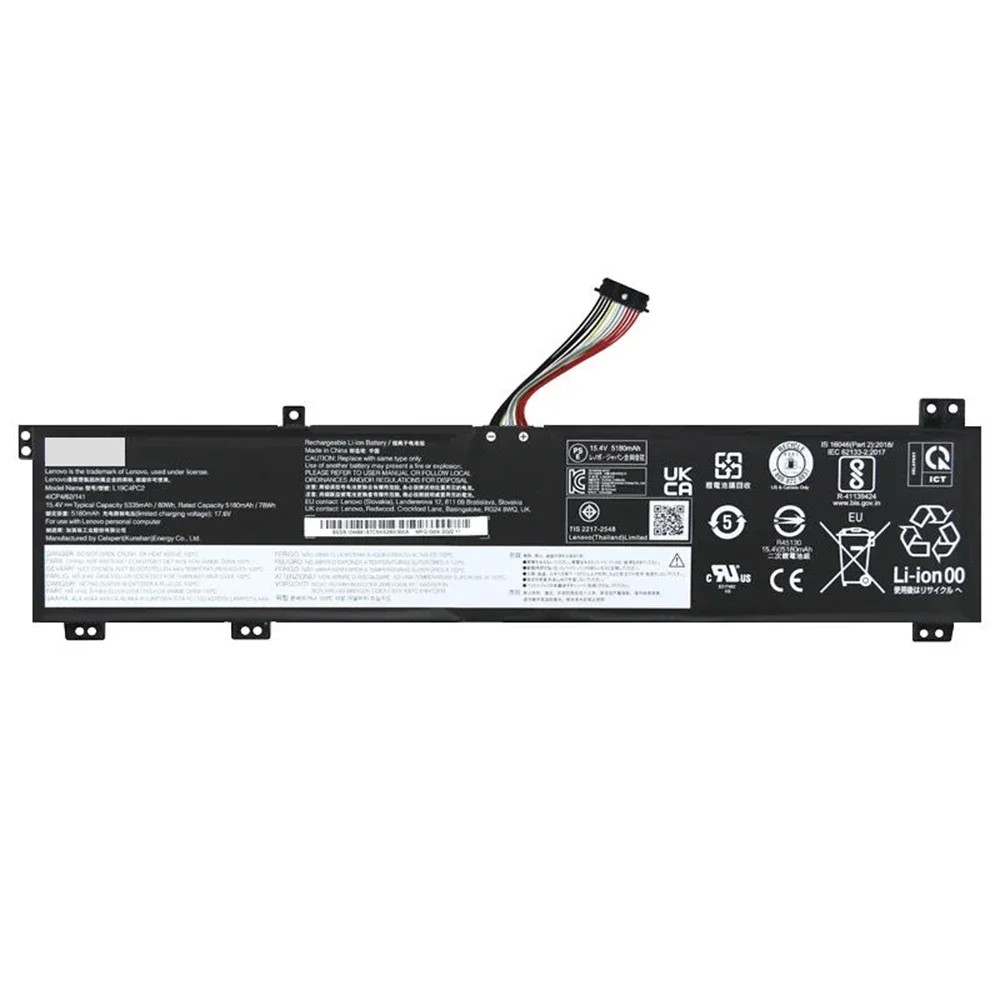 Imagem -03 - Lenovo-bateria Original do Portátil Brand Novidades 15.36v 80wh Legião 15arh05 17arh05h Legião c7 15imh05 L19c4pc2