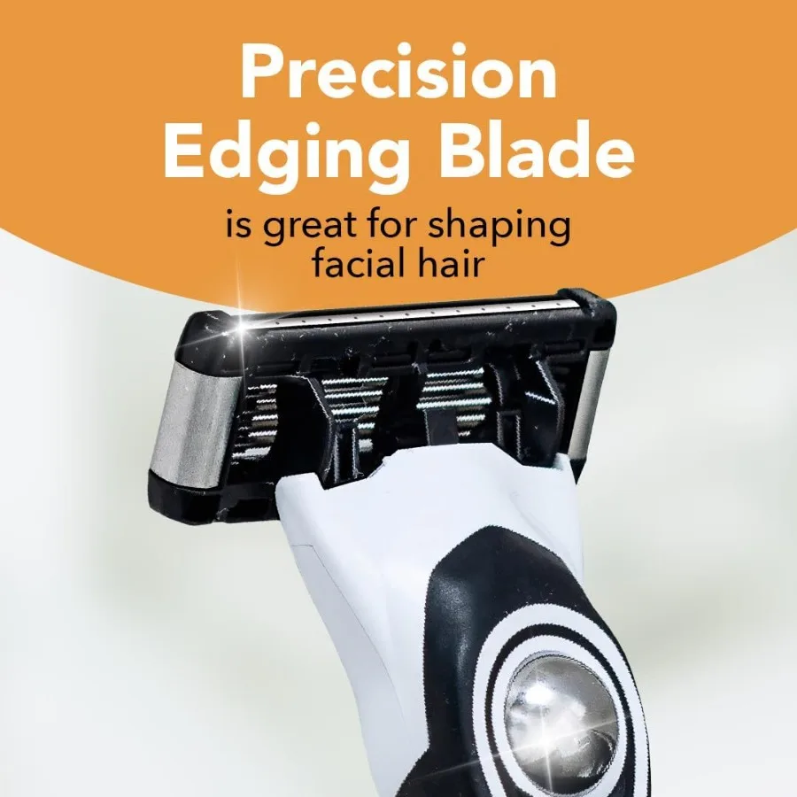 عبوات ماكينة حلاقة مرنة 5 شفرات للرجال مع شفرات متينة وحواف دقيقة مثالية لروتين الحلاقة اليومي تتضمن 12 إعادةًا #4