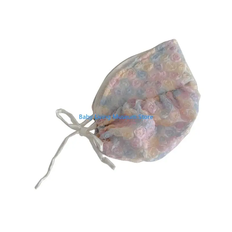 

P31C and Comfortable Baby Hat Sun Protections Fetal Caps for Infants 0-24 Month Daily Wear Flower Decors Bonnet