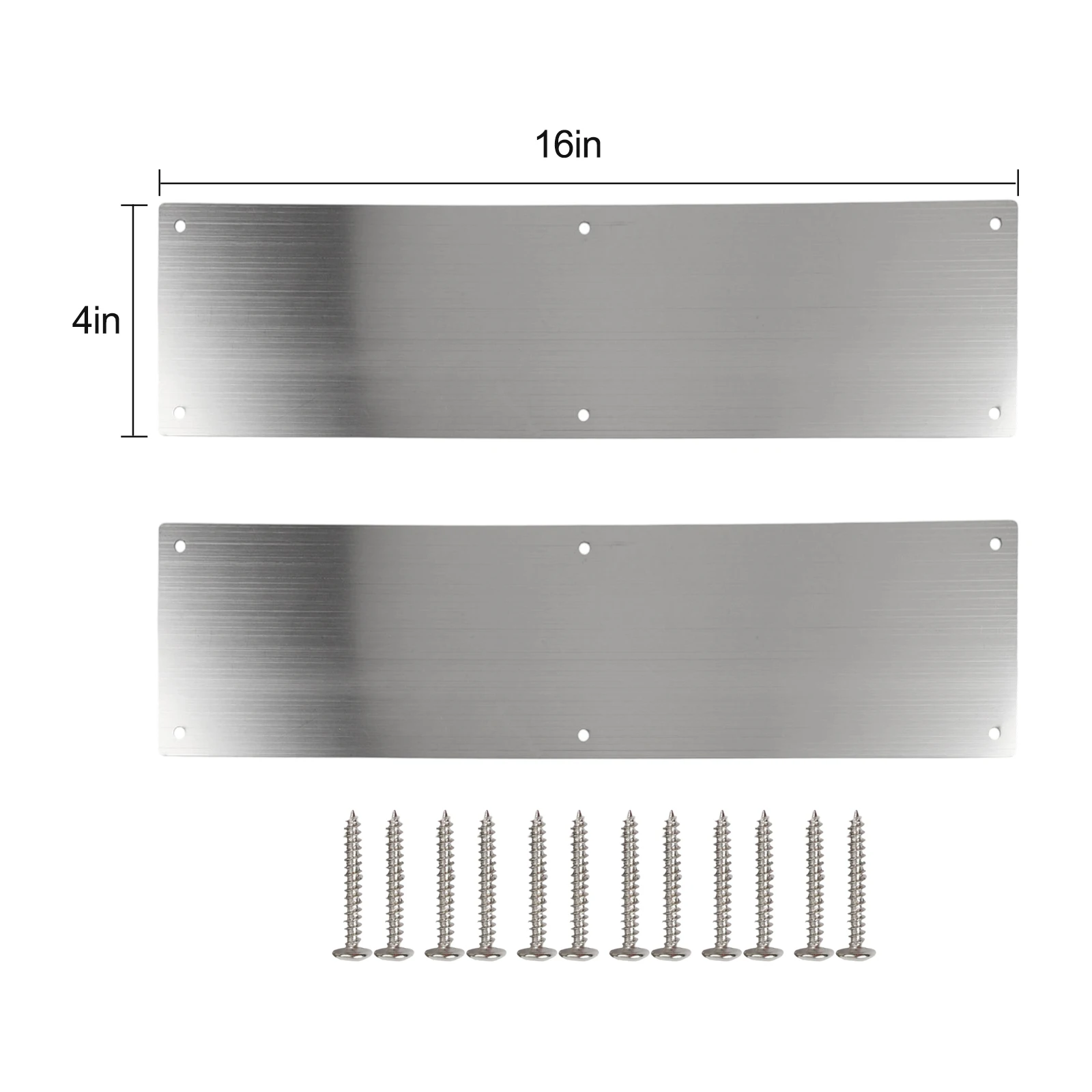 

Прочная металлическая дверная пластина для распашных дверей, предотвращает износ, легко устанавливается, подходит для использования внутри и снаружи помещений, 2 шт.