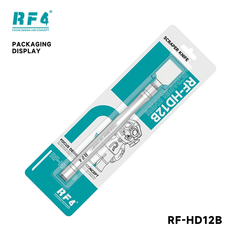 

RF4 RF-HD12B Ceramic Head Scraper Knife Non Magnetic Ceramic Material Blade for Easy Tin Removal on Motherboard CPU IC Repair