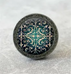 Antique Silver Round Door Knobs Vintage Cabinet Drawer Pulls Retro Furniture Handles Hardware