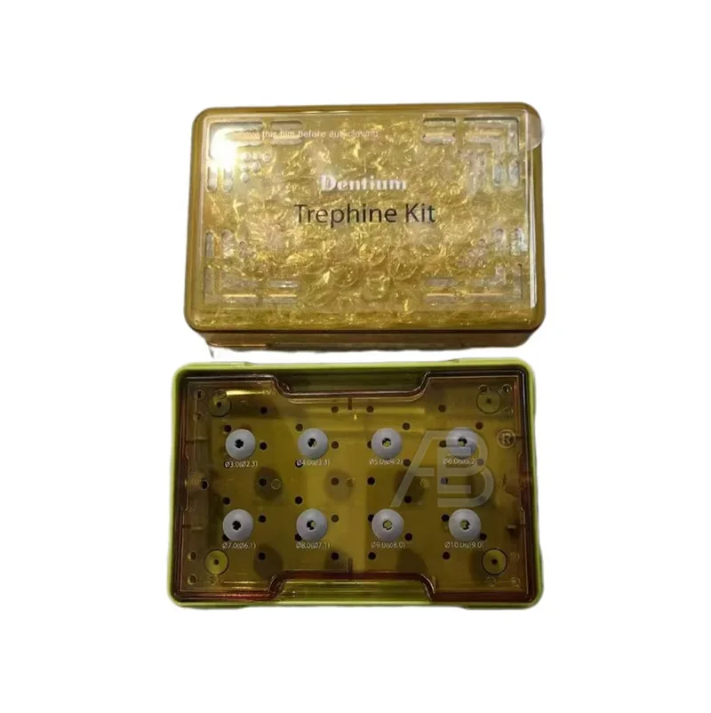 Original Dentium Trephine Bone Removal Tool Kit Drill Bits Dental Implant Instruments Dental Tools