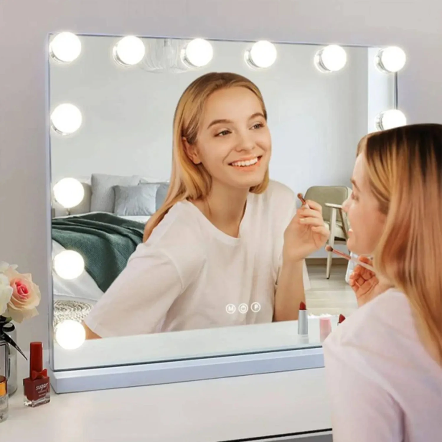 New Enhanced Elegant Dimmable Vanity Makeup Mirror Lights with USB Charging - Elevate Your Beauty Routine - Ideal for Bathroom,