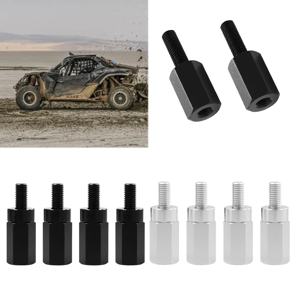 

4Pcs Seat Lift Up Riser Screws with 4 Spacers Aluminum Alloy Mount Brackets Seat Height Adjuster Fit for Can-Am Maverick X3