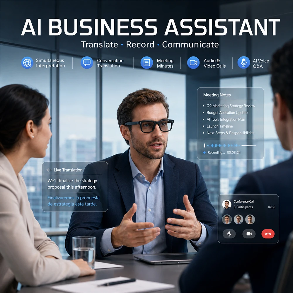 AI Smart Glasses 800W Camera A - Audio Music Recognition review and price