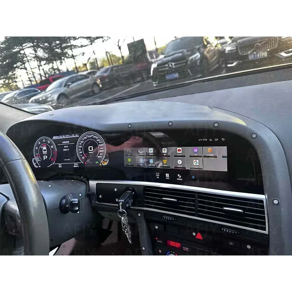 Car Dashboard For Audi A6 A6L C6 4F 2005-2012 LCD Digital Instrument Dual Screen Car Radio CarPlay Android Car Multimedia Player