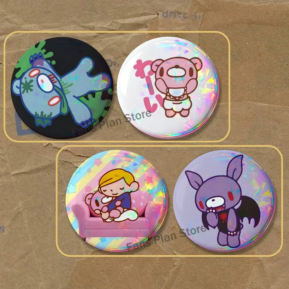 Cartoon G-Gloomy Bear 2-piece Set Pin Backpack Clothes Jewelry Accessories Cartoon Round Brooch Button Badge Fan Collection Gift
