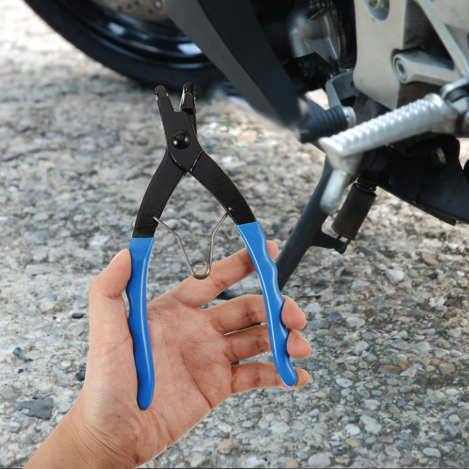 

Retaining Circlip Pliers Carbon Steel Bending Pliers Internal Cylinder Snap Ring Tool Corrosion Resistant Blackened Surface