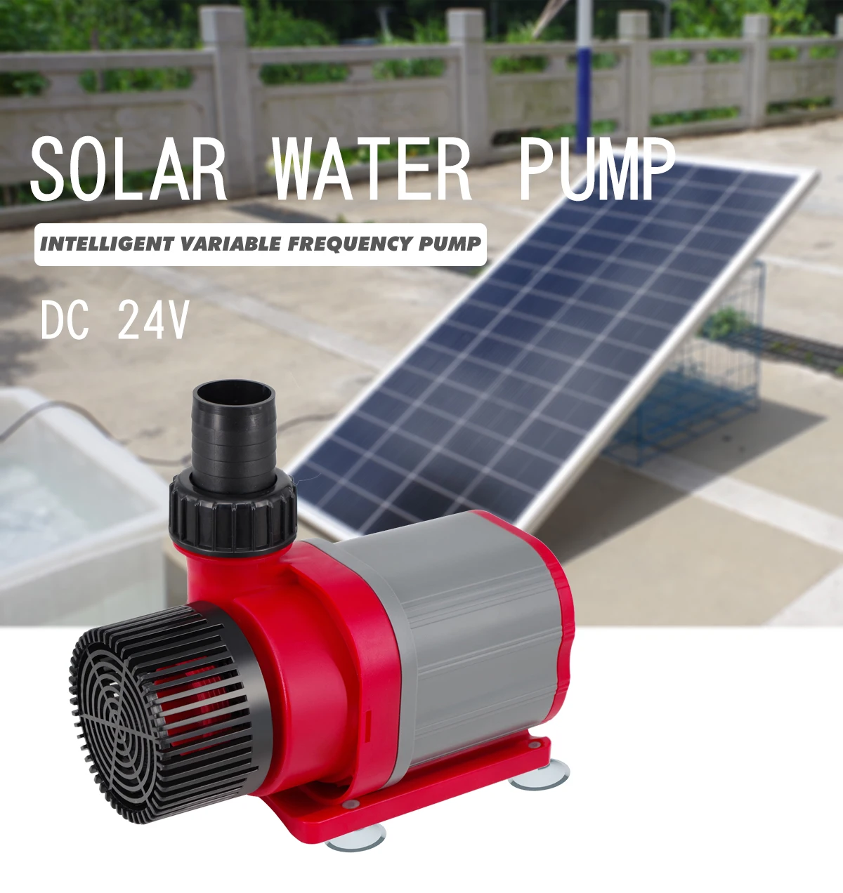 High-Flow Energy Saving Solar Water Pumps Variable Speed Submersible Vacuum Aquaculture Machine DC for Aquarium Fish Tank Pond