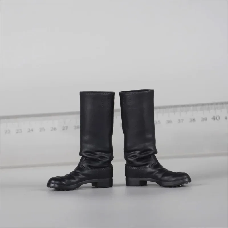 Botas altas militares masculinas a escala 1/6, figuras de acción de goma, zapatos huecos, modelo para accesorio de cuerpo de soldado de 12"