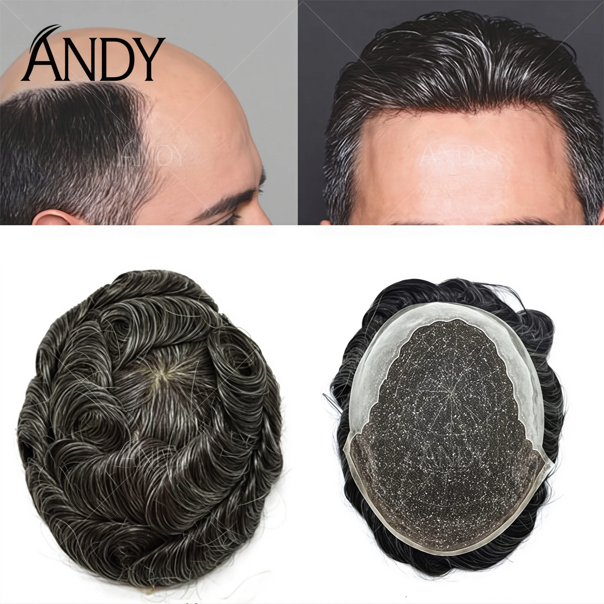 

Men Lace Toupee European Real Human Hair Swiss Lace Breathable Front Design Male Hair Replacement System Natural Hairline