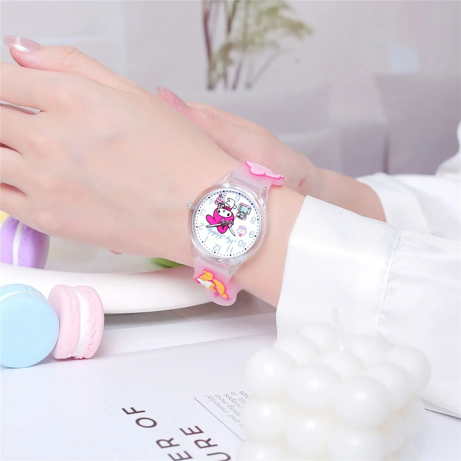 Sanrio Hello Kitty Quartz Watch for Girls Cute Cartoon Design Ideal Festive Gift Fashionable Timepiece