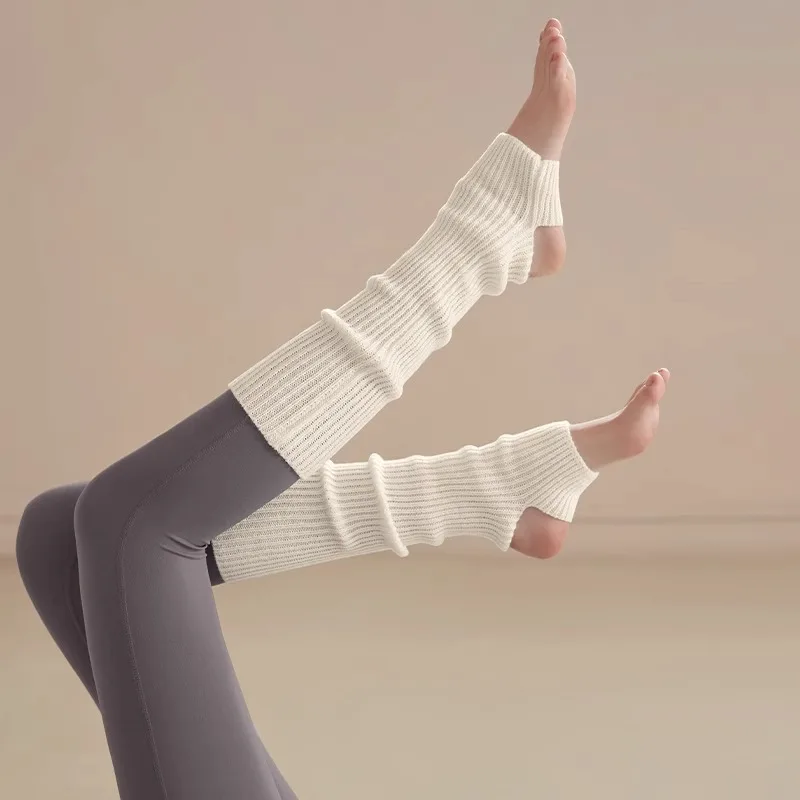 New Yoga Socks Non-Slip Grips Warm Knitted Slouchy Boot Socks for Women Ankle Leg Warmers for Winter Pilates Ballet Sports​