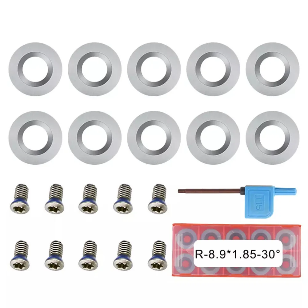 CNC Carbide Cutters Inserts Set For Wood Lathe Turning Tool Supplied With Screws Carbide Inserts For General Purpose Wood