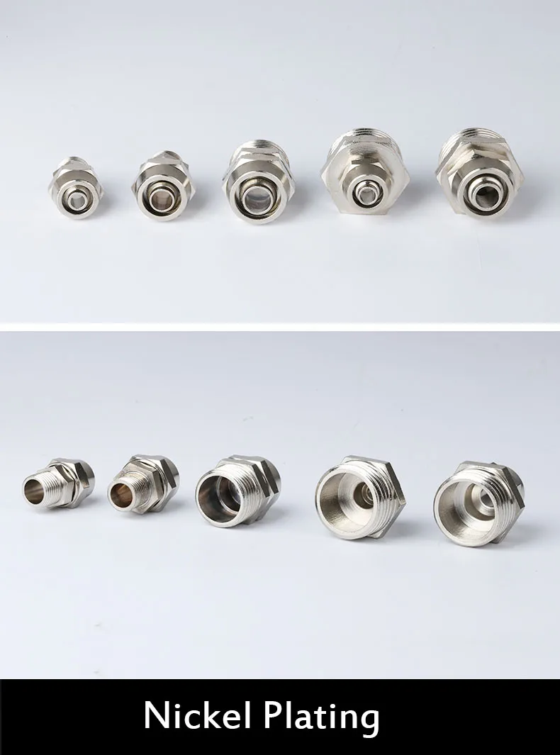 PC 6-M5 M5 Male Thread PC 6-01 1/8" Male Thread PC 6-02 1/4" Male Thread to OD 6mm Air Hose Tube Quick Coupler Coupling Fitting