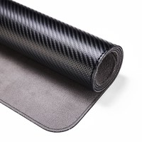 10PCS Carbon fiber textured leather desk mat Super waterproof thickened mouse pad Computer desktop mat